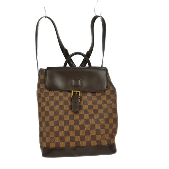 louis vuitton backpack checkered brown // 2000 Damier Ebene Soho – VSP Consignment Lock Scratched Louis Vuitton Pre-Owned 2003 pre-owned